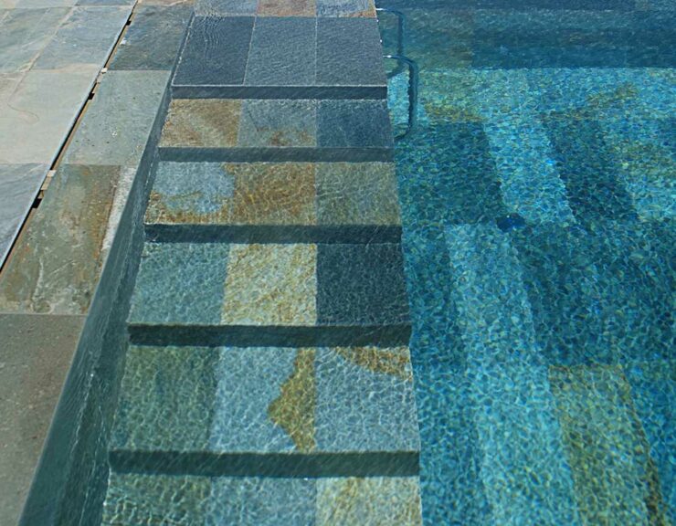Stone swimming pool